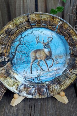 Ловно декорирани чинии за мезета - изящен подарък за мъже, които обичат лова и удоволствието от храната.
